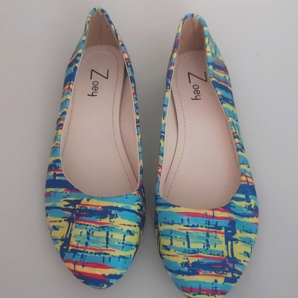 Fun multi colored flats